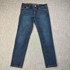 Aeropostale Jeans Womens Size 8 Short (29x27) Blue Mid Rise Boot Cut Whiskered